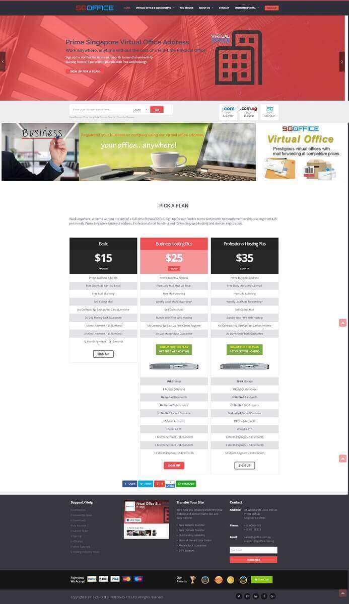 (Sold) Virtual Office And Web Hosting Business For Sale