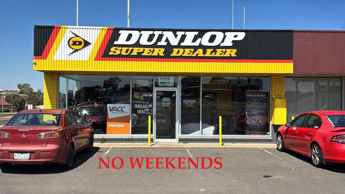 Huge Mechanical & Tyre workshop.  No Weekends !!