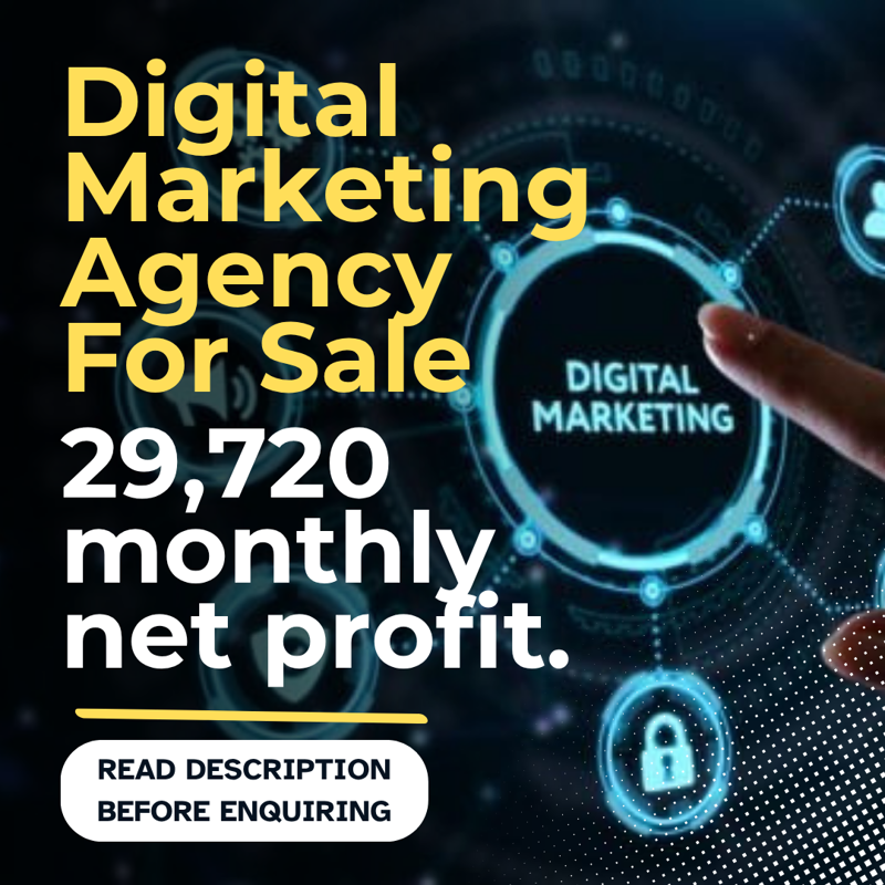 🚀 *Selling Cheap* Profitable Digital Marketing Business For Sale 📈 $29,720 Net Profit (Monthly)