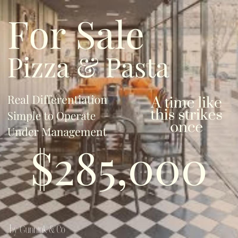 For Sale: Thriving Pizza & Pasta Restaurant  $285,000 + Stock