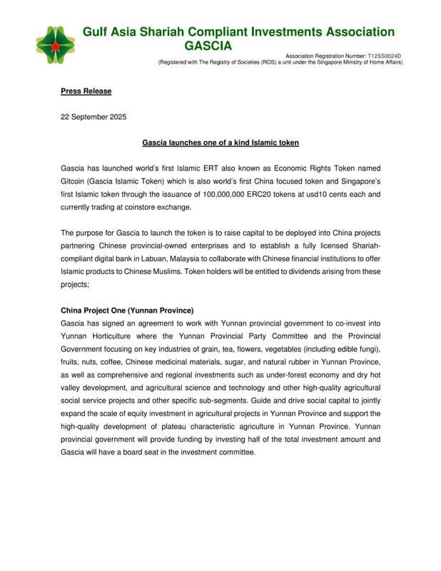 Seeking Investors For Economic Rights Tokens