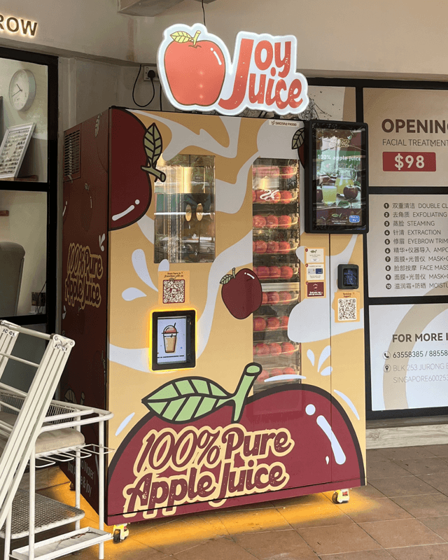 Own An Apple Juice Vending Machine Franchise: 3% - 4% Monthly Returns