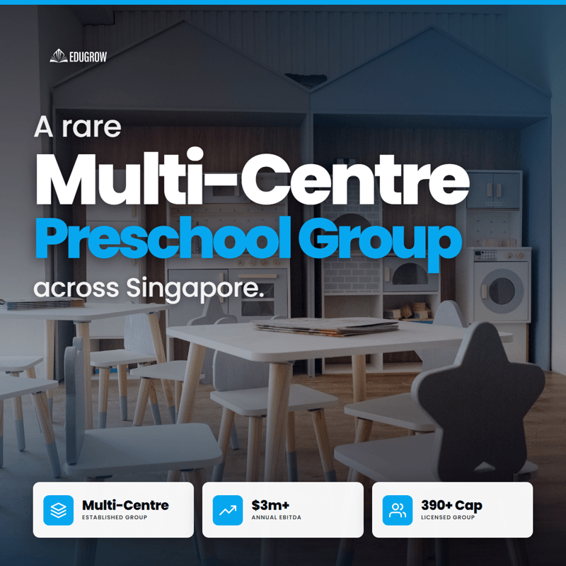 💰 Profitable Premium Preschool Platform | S$11M+ Revenue, S$3M+ Ebitda
