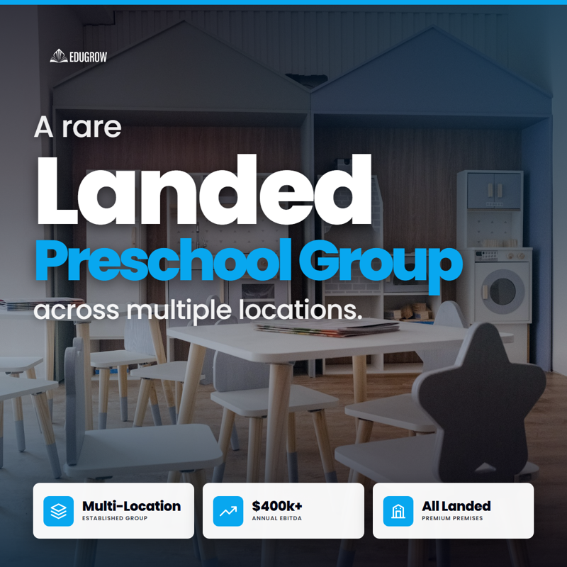 Multi-Centre Childcare Group | S$3.4M+ Revenue | Strong Ebitda With Growth Potential