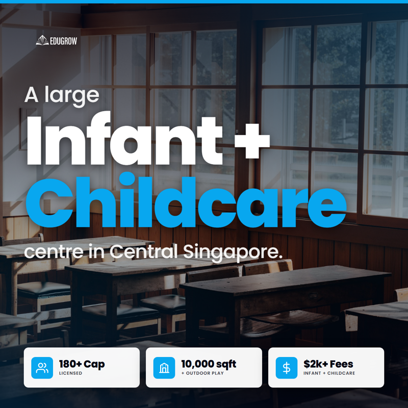 🏫 Large Central Singapore Childcare For Takeover | 181 Capacity | Infant + Childcare