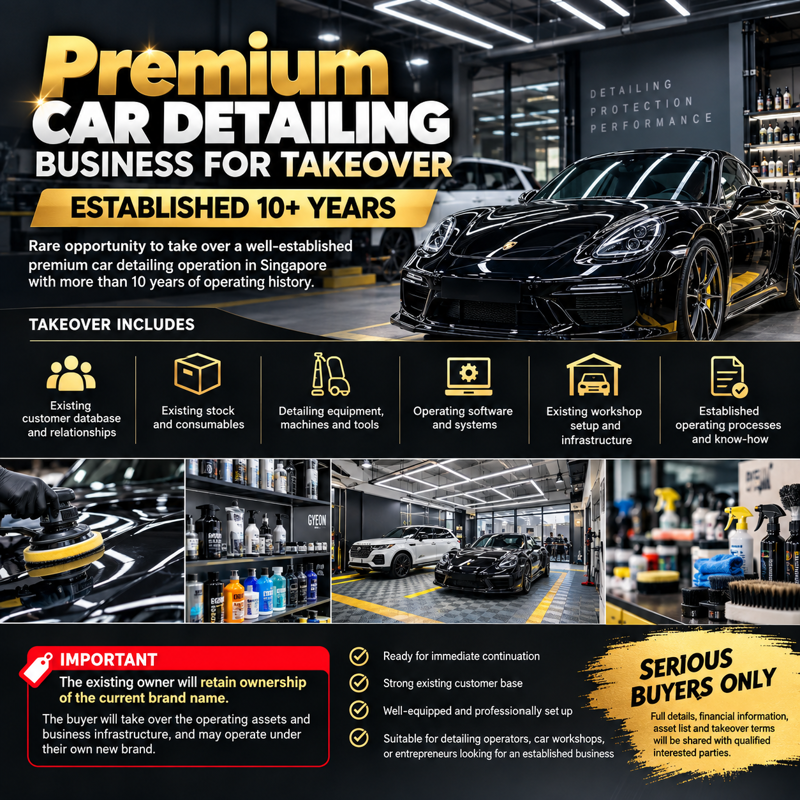 Premium Car Detailing Business For Takeover – Established 10+ Years