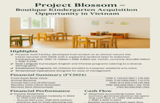 Project Blossom – Boutique Kindergarten Acquisition Opportunity In Vietnam